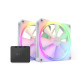 Комплект вентилатори NZXT F140 RGB White 2 броя и NZXT RGB контролер Комплект вентилатори NZXT F140 RGB White 2 броя и NZXT RGB контролер