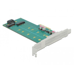 Карта PCI Express x4 Delock към 1x M.2 Key B + 1x  M.2 NVMe M.2 Key M, Low Profile