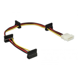 Delock Cable Power Molex 4 pin plug > 4 x SATA 15 pin receptacle 40 cm Delock Cable Power Molex 4 pin plug > 4 x SATA 15 pin receptacle 40 cm