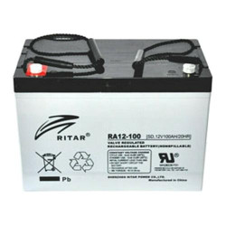 Lead Battery (RA12-100S) AGM 12V / 100 Ah - 306.5 / 168.5 / 210mm  F15(M6) RITAR Lead Battery (RA12-100S) AGM 12V / 100 Ah - 306.5 / 168.5 / 210mm  F15(M6) RITAR