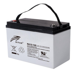 Lead Battery (RA12-120) AGM 12V / 120 Ah - 407 / 177 / 225mm  F12(M8) RITAR Lead Battery (RA12-120) AGM 12V / 120 Ah - 407 / 177 / 225mm  F12(M8) RITAR