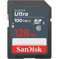 Memory card SANDISK Ultra SDXC, 128GB, Class 10 UHS-I, 100 Mb/s