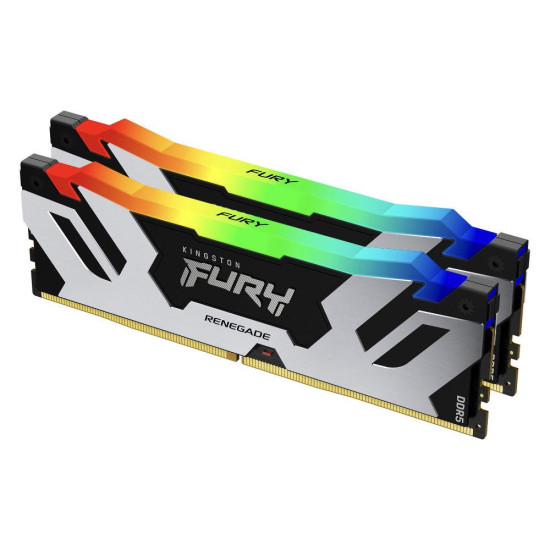 Памет Kingston Fury Renegade Silver RGB 32GB(2x16GB) DDR5 6000MHz KF560C32RSK2-32 Памет Kingston Fury Renegade Silver RGB 32GB(2x16GB) DDR5 6000MHz KF560C32RSK2-32