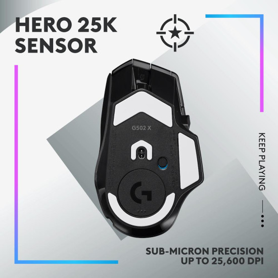 Gaming Mouse Logitech G502 X Plus Black Lightsync RGB