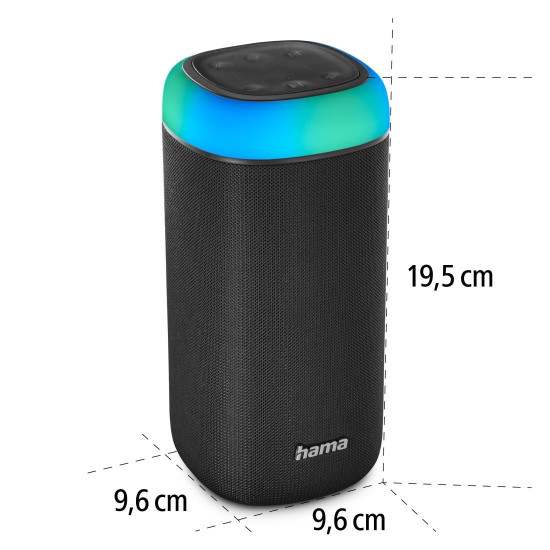 Блутут колонка HAMA Shine 2.0, 30W, LED, Защита от вода, Черна, 188228 Блутут колонка HAMA Shine 2.0, 30W, LED, Защита от вода, Черна, 188228