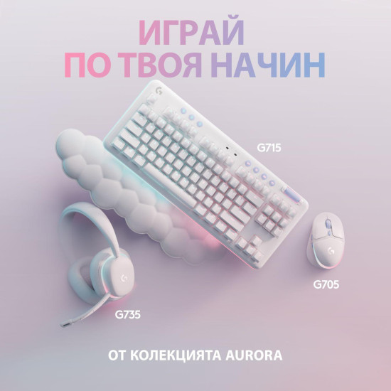 Геймърска механична клавиатура Logitech G G713, TKL, Linear, RGB, US Layout, Бяла Геймърска механична клавиатура Logitech G G713, TKL, Linear, RGB, US Layout, Бяла