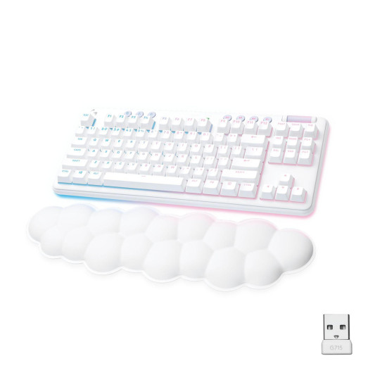Wireless Gaming Mechanical keyboard Logitech G 715 TKL, Tactile, RGB LED, US Layout, White Wireless Gaming Mechanical keyboard Logitech G 715 TKL, Tactile, RGB LED, US Layout, White