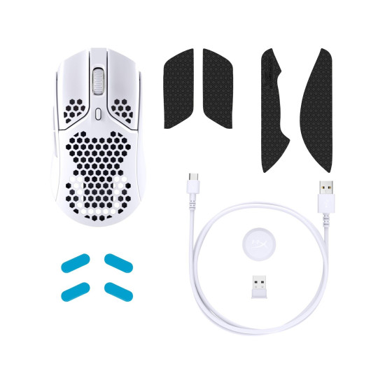 Геймърска мишка HyperX Pulsefire Haste, Wireless, RGB, USB, Бял Геймърска мишка HyperX Pulsefire Haste, Wireless, RGB, USB, Бял