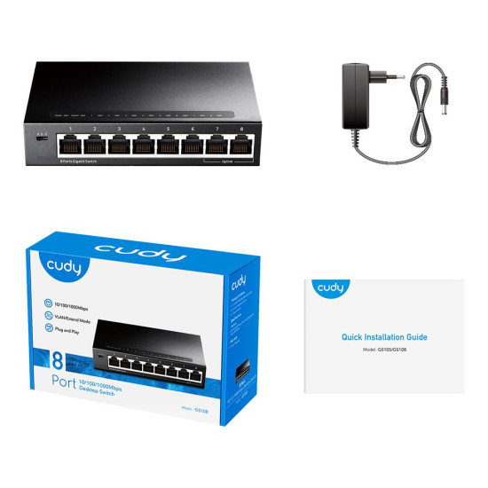 Switch Cudy GS108 8-Port Gigabit Desktop Switch Switch Cudy GS108 8-Port Gigabit Desktop Switch