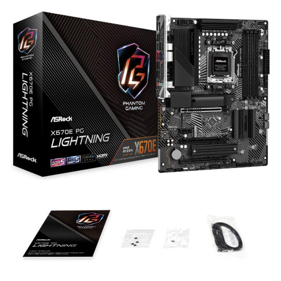 Дънна платка ASROCK X670E PG Lightning, Socket AM5 Дънна платка ASROCK X670E PG Lightning, Socket AM5