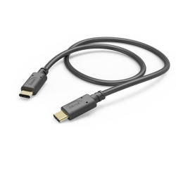HAMA Кабел USB-C мъжко - USB-C мъжко, 1.0 м, 480 MBit/s, Черен HAMA Кабел USB-C мъжко - USB-C мъжко, 1.0 м, 480 MBit/s, Черен