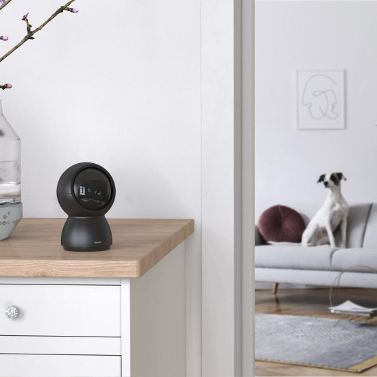 Hama Surveillance Camera, WLAN, Indoors, Pivotable, Night Vision, Recording, black