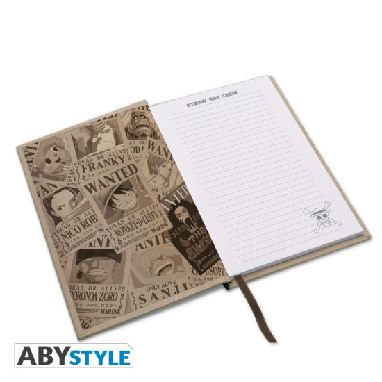 Тефтер ABYSTYLE ONE PIECE Notebook Wanted Luffy Тефтер ABYSTYLE ONE PIECE Notebook Wanted Luffy