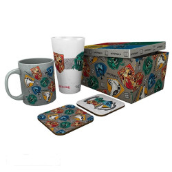 ABYSTYLE HARRY POTTER Pck Glass XXL+Mug+2 Coasters Stand Together
