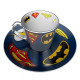 Комплект ABYSTYLE DC COMICS Mirror mug & plate set Logo, Чаша, Подложка с емблеми Комплект ABYSTYLE DC COMICS Mirror mug & plate set Logo, Чаша, Подложка с емблеми