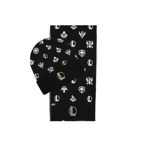League Of Legends - Giftset (Beanie & Scarf), Black League Of Legends - Giftset (Beanie & Scarf), Black