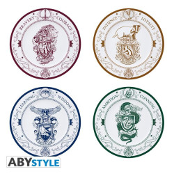 ABYSTYLE HARRY POTTER Set of 4 PlatesHogwarts Houses