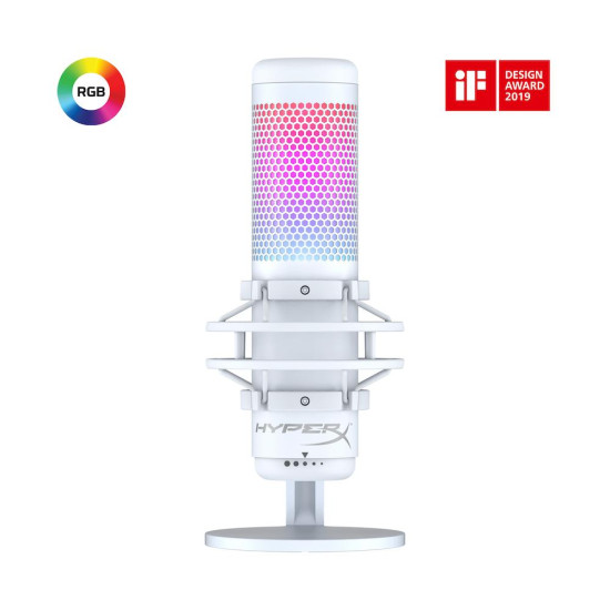 Настолен микрофон HyperX QuadCast S White Настолен микрофон HyperX QuadCast S White