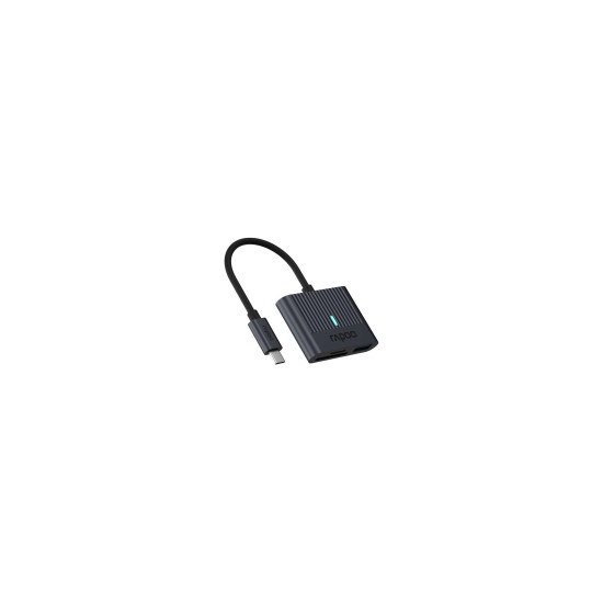Четец на смарт карти Rapoo UCR-3001, USB-C, Черен Четец на смарт карти Rapoo UCR-3001, USB-C, Черен