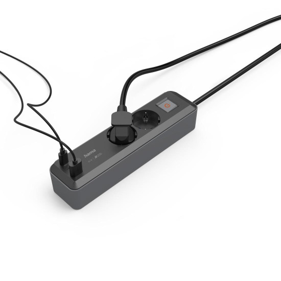 Hama Power Strip, 2-Way, 1.4 m, 223188 Hama Power Strip, 2-Way, 1.4 m, 223188