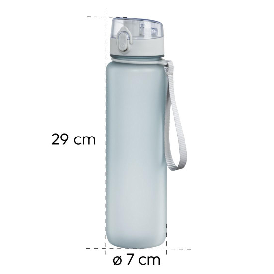 Xavax Sports Drinking Bottle, 1 l, Leak-proof, Loop, Single-handed Closure, blue Xavax Sports Drinking Bottle, 1 l, Leak-proof, Loop, Single-handed Closure, blue