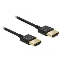 Delock Cable High Speed HDMI with Ethernet - HDMI-A male > HDMI-A male 3D 4K 0.25 m Slim High Quality Delock Cable High Speed HDMI with Ethernet - HDMI-A male > HDMI-A male 3D 4K 0.25 m Slim High Quality