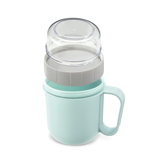 Купа за зърнени храни Xavax To Go, 2 отделения, 500 + 200 ml, пастелно синьо/сиво Купа за зърнени храни Xavax To Go, 2 отделения, 500 + 200 ml, пастелно синьо/сиво