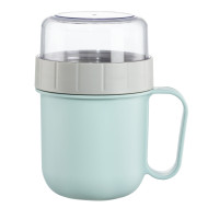 Xavax Cereal Mug To Go, with Topper, 2 Compartments, 500 + 200 ml, pastel blue/grey Xavax Cereal Mug To Go, with Topper, 2 Compartments, 500 + 200 ml, pastel blue/grey