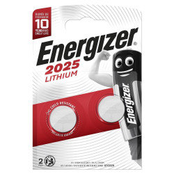 Бутонна батерия литиева ENERGIZER CR2025, 3V, 2 бр. в блистер