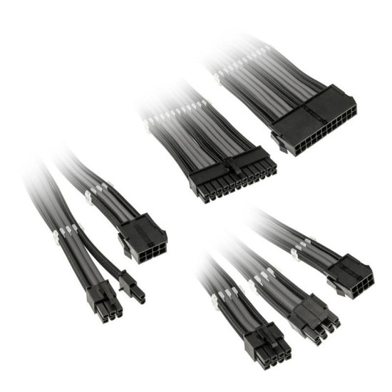 Комплект оплетени кабели Kolink Core, Black/Grey Комплект оплетени кабели Kolink Core, Black/Grey