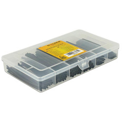 Комплект термо шлаухи Delock 86271, 100 броя, Черни Комплект термо шлаухи Delock 86271, 100 броя, Черни