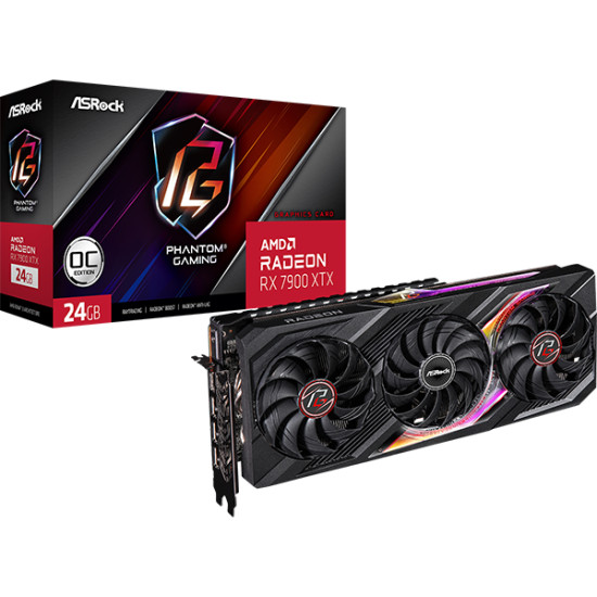 Видео карта ASROCK RX 7900 XTX Phantom Gaming OC 24GB GDDR6 Видео карта ASROCK RX 7900 XTX Phantom Gaming OC 24GB GDDR6