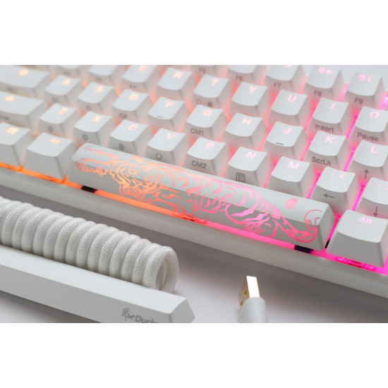Геймърска механична клавиатура Ducky One 3 Pure White Mini 60% Hotswap Cherry MX Blue, RGB, PBT Keycaps Геймърска механична клавиатура Ducky One 3 Pure White Mini 60% Hotswap Cherry MX Blue, RGB, PBT Keycaps