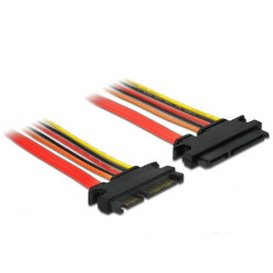 Delock Extension cable SATA 6 Gb/s 22 pin plug > SATA 22 pin receptacle (3.3 V + 5 V + 12 V) 20 cm