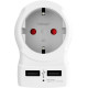 Skross Travel adapter Еurope to USA, USB,white Skross Travel adapter Еurope to USA, USB,white