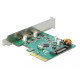 Карта Delock, PCI Express x4 към USB-C (USB 3.1 Gen 2) женско, 10 Gbps Карта Delock, PCI Express x4 към USB-C (USB 3.1 Gen 2) женско, 10 Gbps
