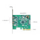 Карта Delock, PCI Express x4 към USB-C (USB 3.1 Gen 2) женско, 10 Gbps Карта Delock, PCI Express x4 към USB-C (USB 3.1 Gen 2) женско, 10 Gbps