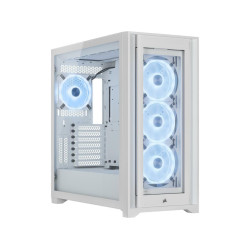 Case Corsair iCUE 5000X RGB QL Edition Mid Tower, Tempered Glass, White