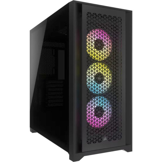 Кутия Corsair iCUE 5000D RGB Airflow Mid Tower, Tempered Glass, Черна Кутия Corsair iCUE 5000D RGB Airflow Mid Tower, Tempered Glass, Черна