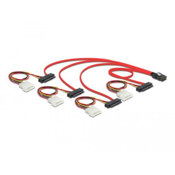 Delock Cable mini SAS SFF-8087 > 4 x SAS SFF-8482 + power 0.5 m Delock Cable mini SAS SFF-8087 > 4 x SAS SFF-8482 + power 0.5 m