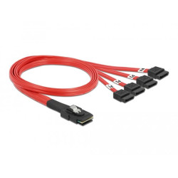 Delock Cable Mini SAS SFF-8087 > 4 x SATA 7 pin 0.5 m Delock Cable Mini SAS SFF-8087 > 4 x SATA 7 pin 0.5 m