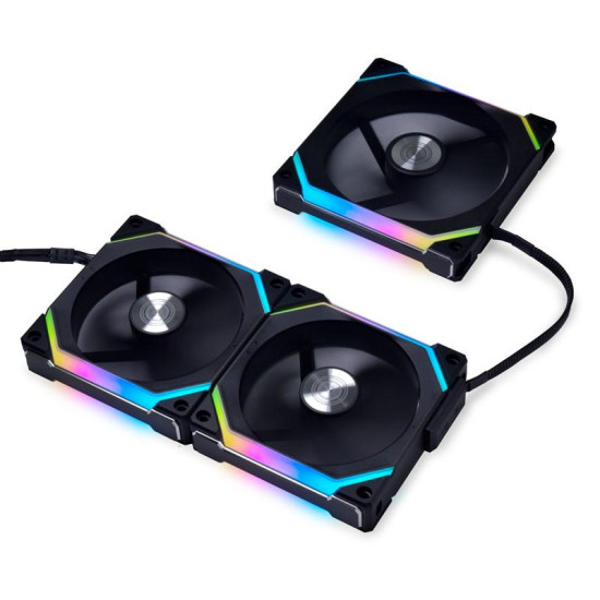 Fans Lian-Li UNI SL120 V2 RGB PWM 3 Fan Pack Black Controller included Fans Lian-Li UNI SL120 V2 RGB PWM 3 Fan Pack Black Controller included