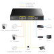Суич Cudy FS1018PS1, 16 x 10/100 PoE+ Switch 190W, 2 x Gigabit порта, 1 x SFP Slot Суич Cudy FS1018PS1, 16 x 10/100 PoE+ Switch 190W, 2 x Gigabit порта, 1 x SFP Slot