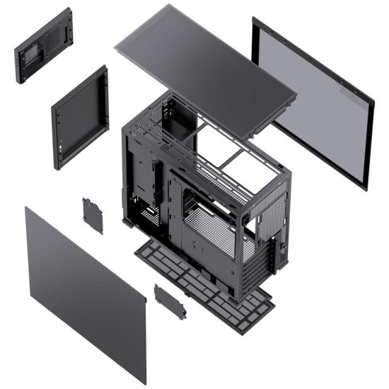 Case Jonsbo D41 Screen TG, mATX, Black