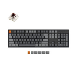 Геймърска механична клавиатура Keychron K10 Hot-Swappable Full-Size Gateron Brown Switch RGB LED Aluminium Frame