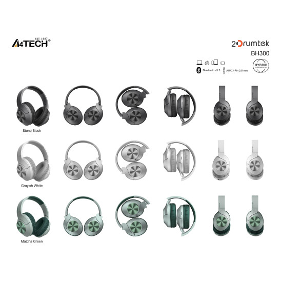 Блутут слушалки A4tech BH300, Бели Блутут слушалки A4tech BH300, Бели