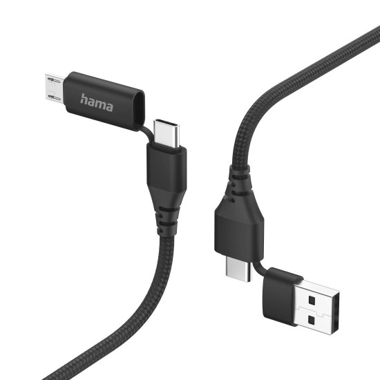 Hama 4-in-1 Multi Charging Cable, 1.5 m, 201537 Hama 4-in-1 Multi Charging Cable, 1.5 m, 201537