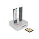 Delock Docking Station for 1 x M.2 NVMe SSD + 1 x M.2 SATA SSD with SD Express (SD 7.1) Card Reader and Clone Function Delock Docking Station for 1 x M.2 NVMe SSD + 1 x M.2 SATA SSD with SD Express (SD 7.1) Card Reader and Clone Function