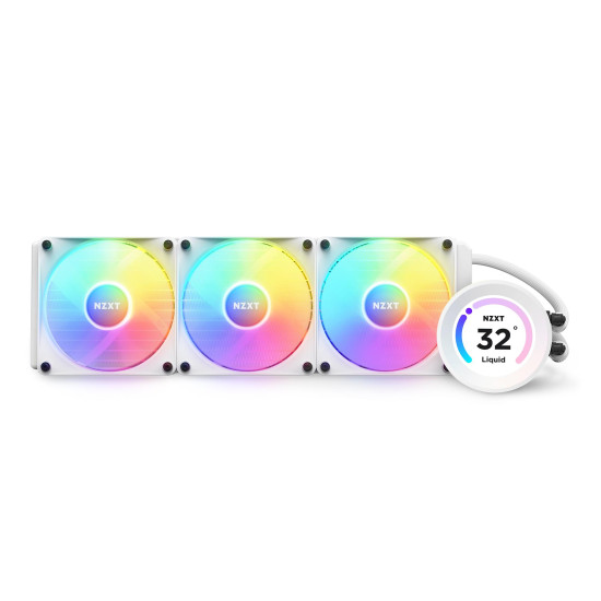 AIO Liquid Cooler NZXT Kraken Elite 360 RGB White, LCD Display