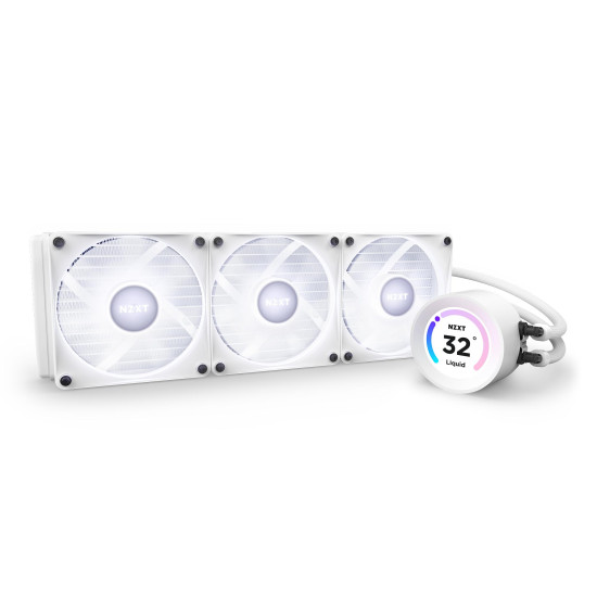 AIO Liquid Cooler NZXT Kraken Elite 360 RGB White, LCD Display